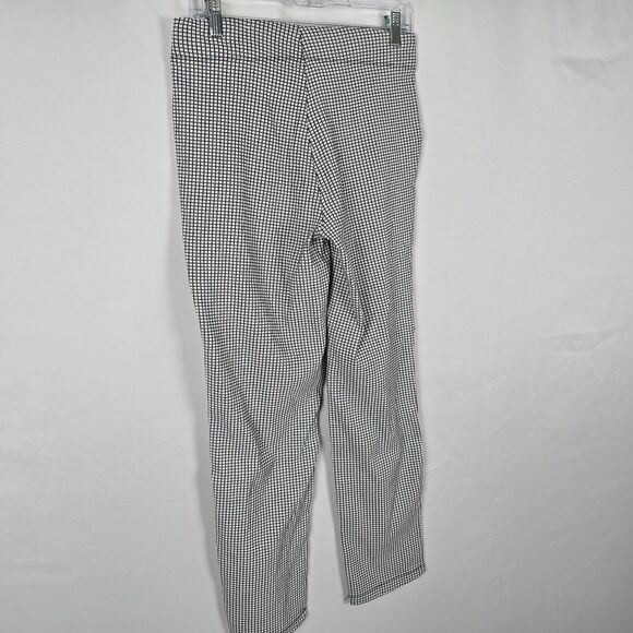 Max Studio Dress Pants Women's M Grey Black White Check Flat Front Pockets - Picture 15 of 16